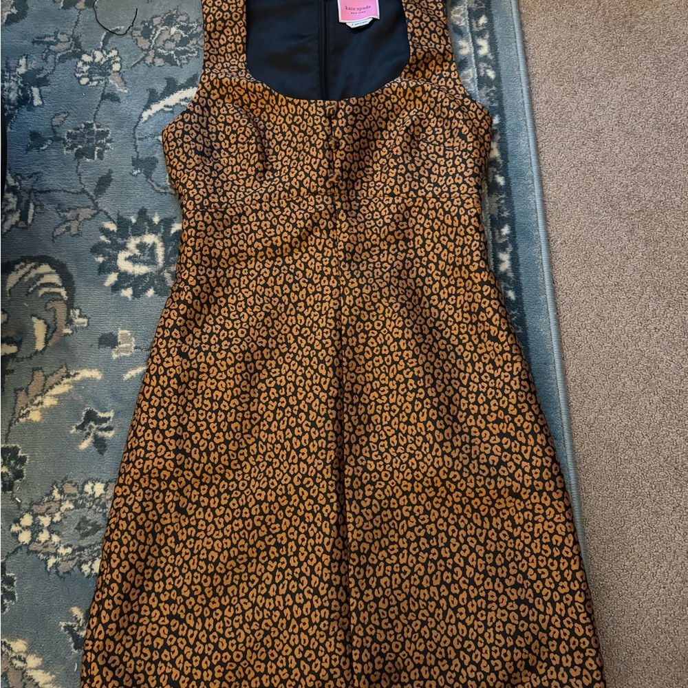 Kate Spade Black and Brown Animal Print Dress